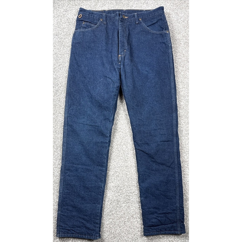 Vintage Wrangler Rugged Wear Fleece Lined Jeans Men's 36x34‎ USA Made